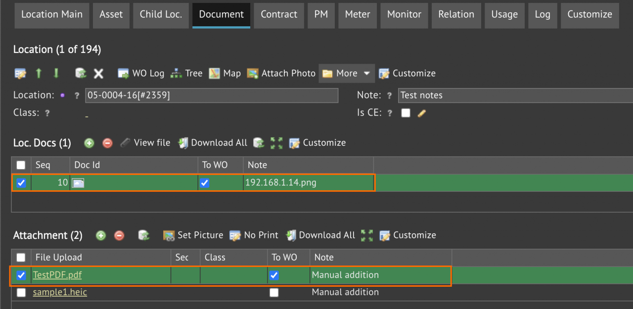 New Feature: Attaching Location Documents to Work Orders